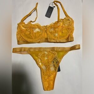 NWT Lounge Blossom balcony bra and panty set
